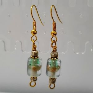 Gold Filled Glass Earrings NWT